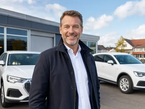 Verkäufer aus Voerde mit dem verkauften Fahrzeug